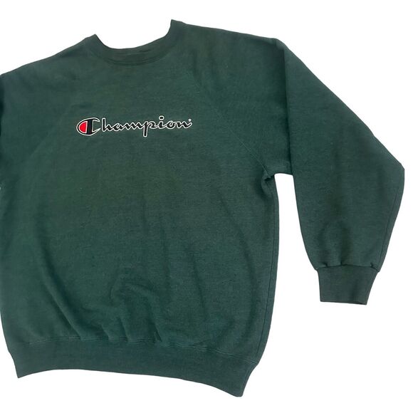 Vintage Champion Reverse Weave Sweater Mens XL Green Made In USA Pullover - Picture 3 of 10